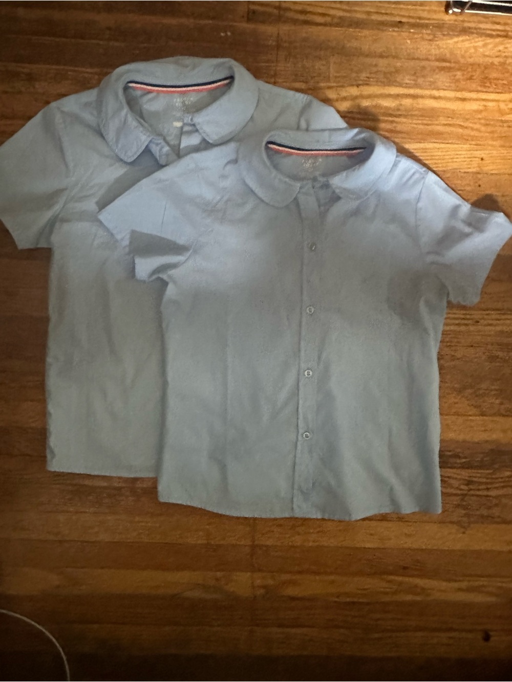 French Toast Light Blue Short Sleeve Button-Front School Shirt